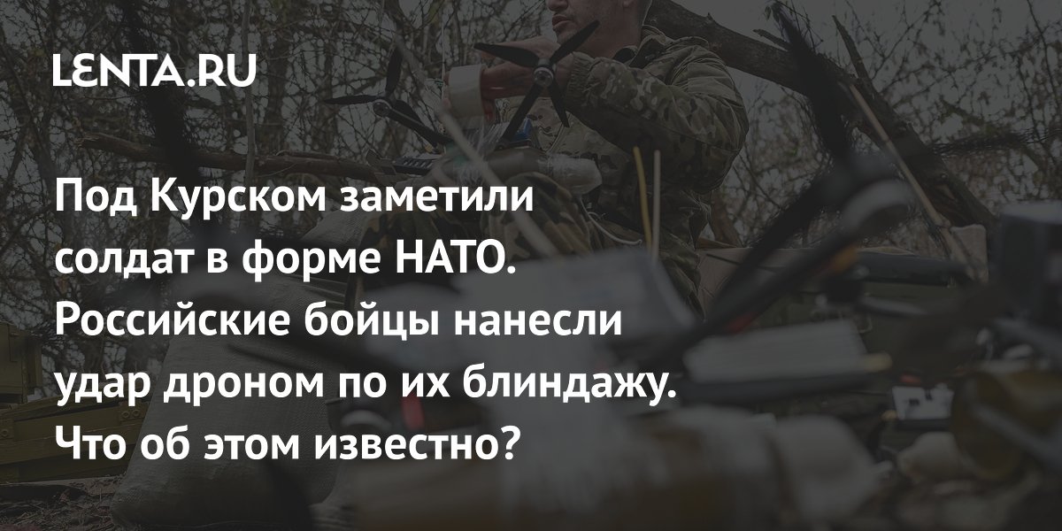 detection and destruction of NATO soldiers, total losses of the Ukrainian Armed Forces near Kursk, video: Politics: Russia: Lenta.ru